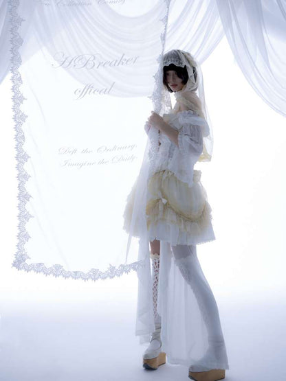 Cross Cut Out Jacquard Halter Gothic Coat【s0000014685】