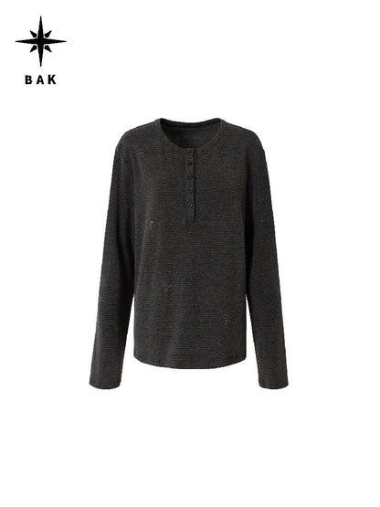 Faded Striped Hot Diamond Knit Top【s0000016260】