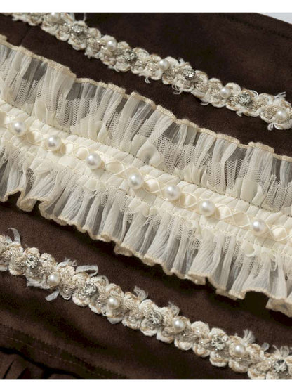 Lace Suede Fringe A-line Skirt【s0000014649】