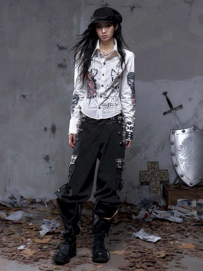 Slim-Fit Long-Sleeve Shirt Top【s0000014471】