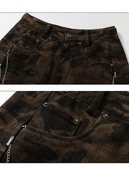 Vintage Distressed Camo Pants【s0000018556】