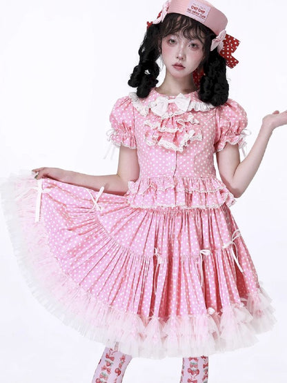 Polka Dot Halter Dress【s0000012185】