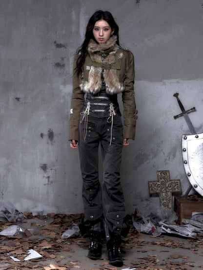 Flared Suede Casual Pants【s0000014460】