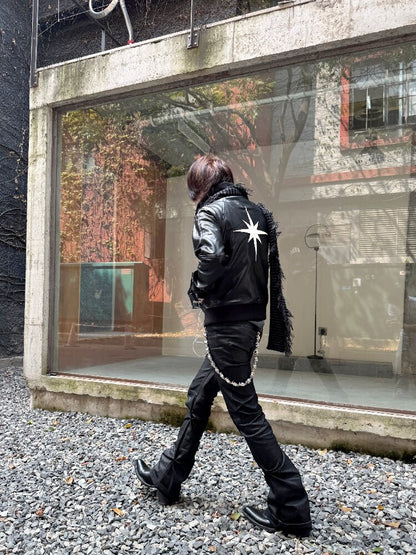 Dark Wind Star Patchwork Zip Jacket【s0000018205】