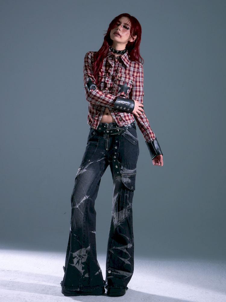 Plaid Slim long-sleeved shirt【s0000013695】