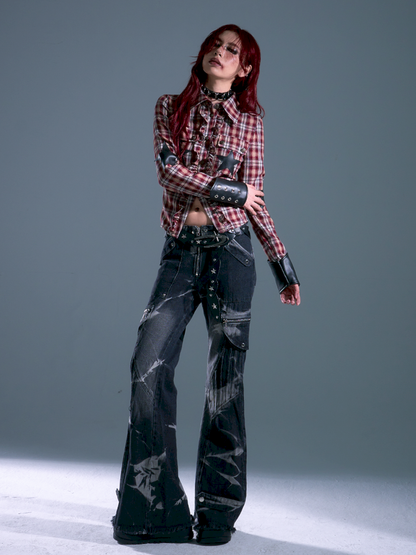 Plaid Slim long-sleeved shirt【s0000013695】