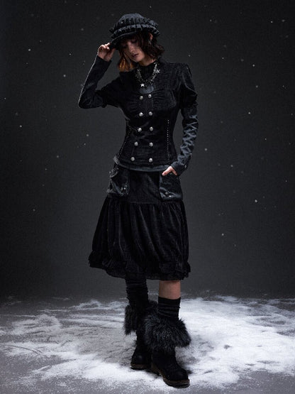 Vintage Light Corduroy A-Line Skirt【s0000019292】