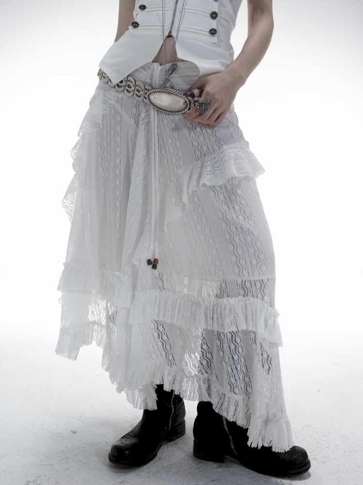 Ruffled Low-Waist Fairy-Style Skirt【s0000012709】