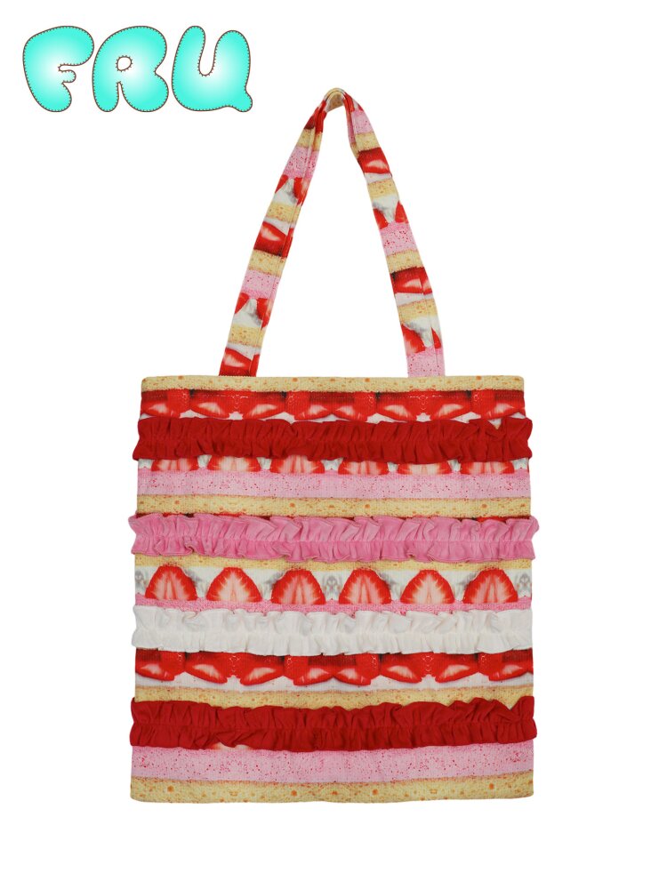 Strawberry Cake Corduroy Bag【s0000015611】