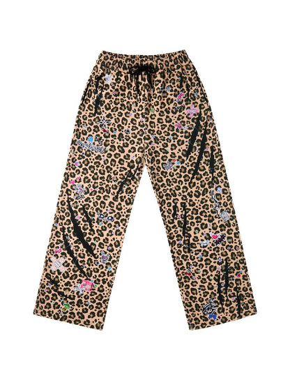 Leopard Sticker Print Sweatpants【s0000017030】