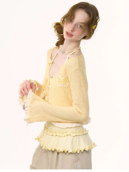 Butterfly Lace Knit Cardigan【s0000012229】