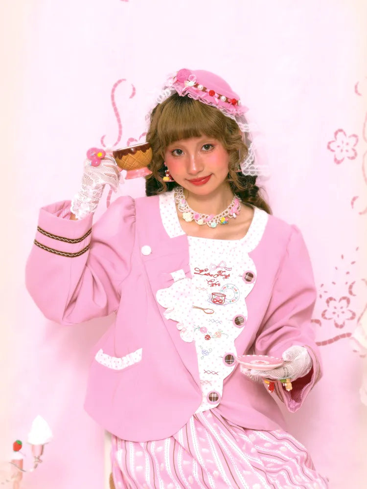 Patchwork Embroidered Tea Break Blazer【s0000014160】