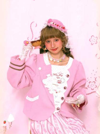 Patchwork Embroidered Tea Break Blazer【s0000014160】