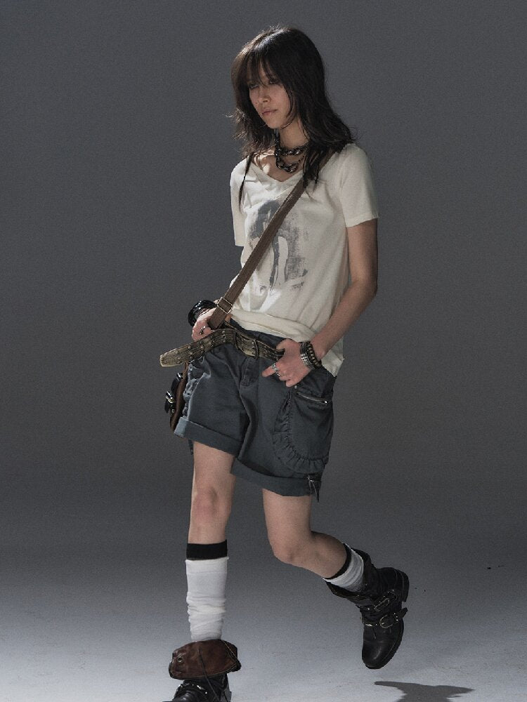 Washed Street Multi Pocket Shorts【s0000016229】