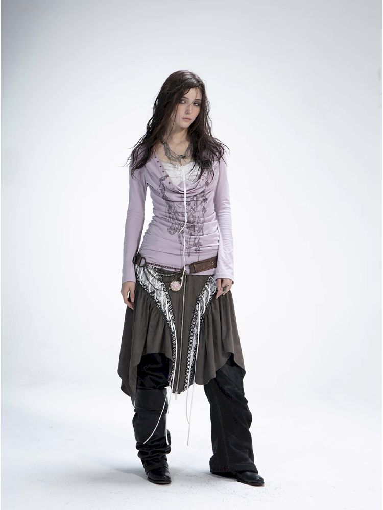 Printed Bottom Tie Top【s0000011274】