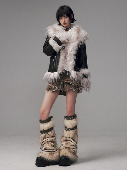 Retro Rub Color Padded Slim Waist Coat【s0000014704】