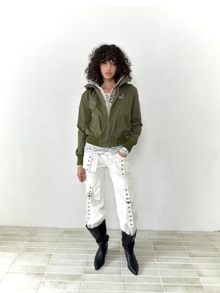 Fake Two-Piece Zipper Short Jacket【s0000014197】