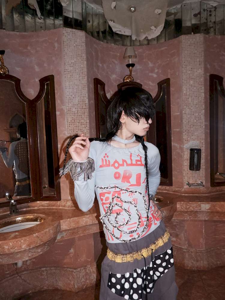 Asymmetrical Long Sleeve Top【s0000015147】