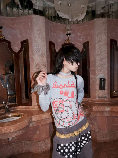 Asymmetrical Long Sleeve Top【s0000015147】