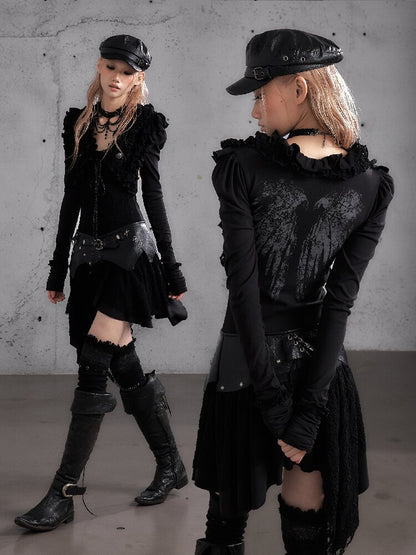 Punk Print Stretch Knit Dress【s0000019153】