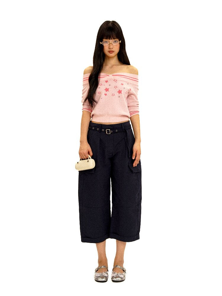 Star Diamond One Shoulder Knit【s0000016116】
