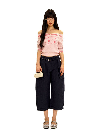 Star Diamond One Shoulder Knit【s0000016116】