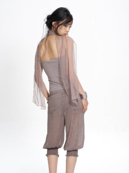 Detachable Chiffon Lantern Pants【s0000017661】