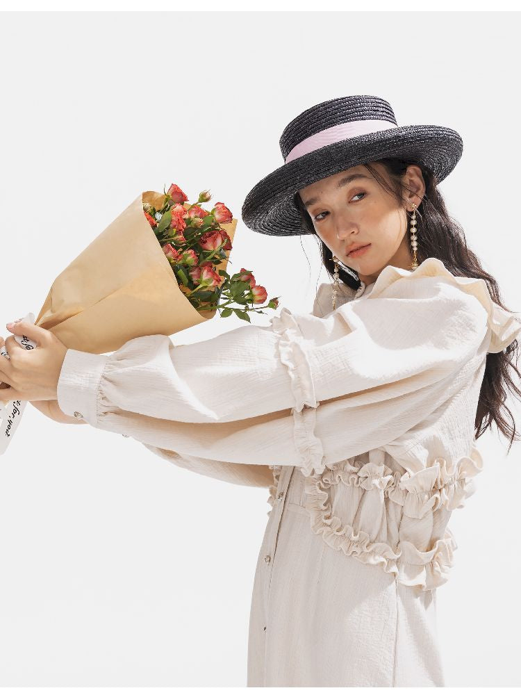 큰 소매 느슨한 밑단 드레스 [S0000011316]