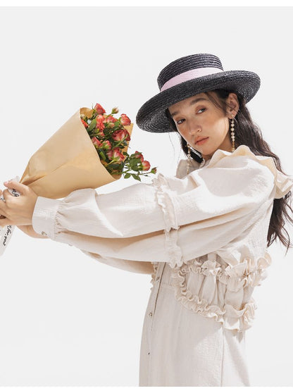 큰 소매 느슨한 밑단 드레스 [S0000011316]