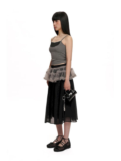Elastic Waist Head Peplum Half Skirt【s0000012495】