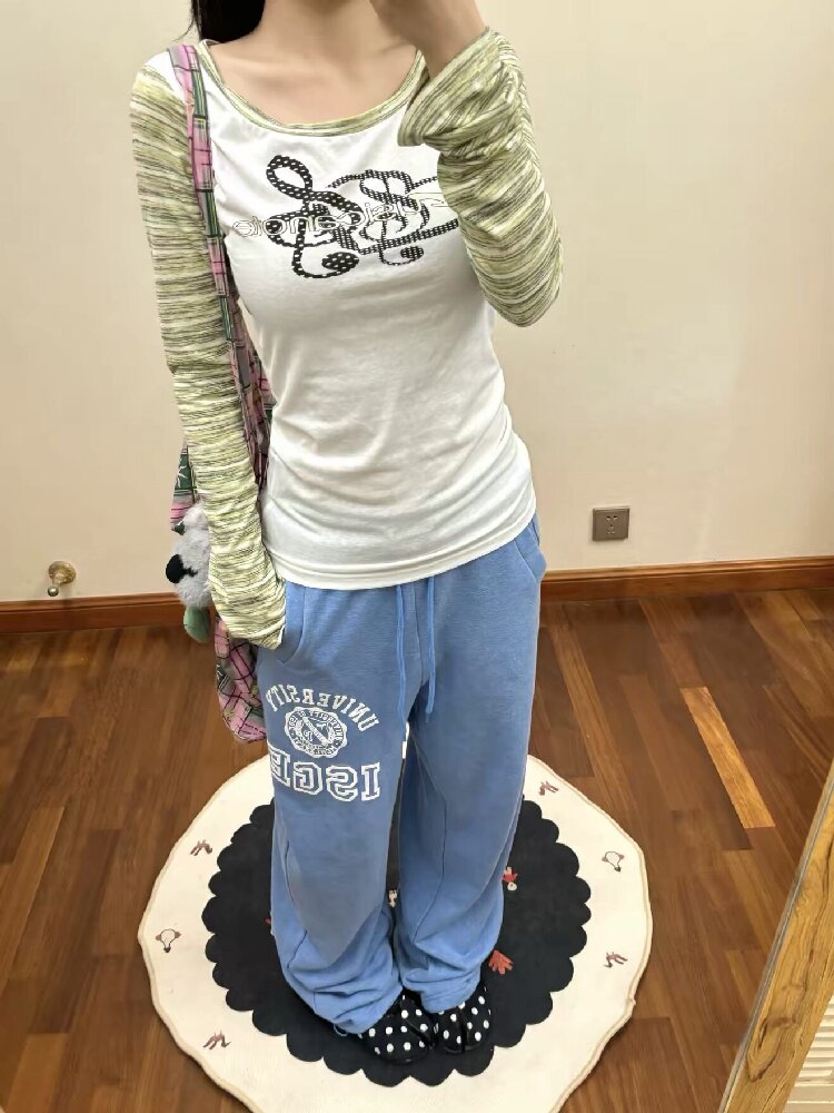 Polka Dot Striped Snowflake Top【s0000018230】