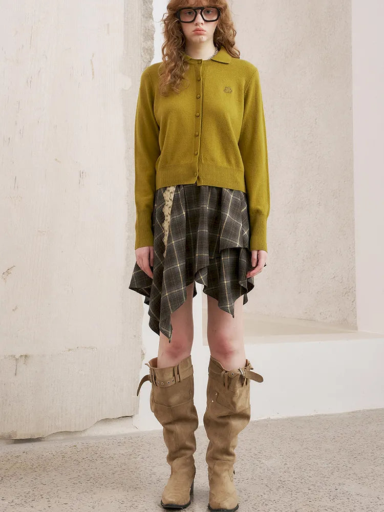 Long-Sleeved Slim-Fit Knit Cardigan【s0000014055】