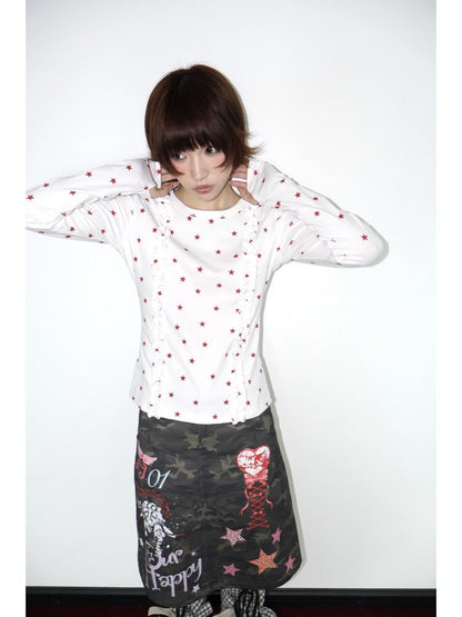 Star Cotton Overfinger Top【s0000018660】