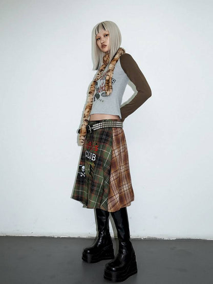 Vintage layered butt curtain skirt【s0000014378】