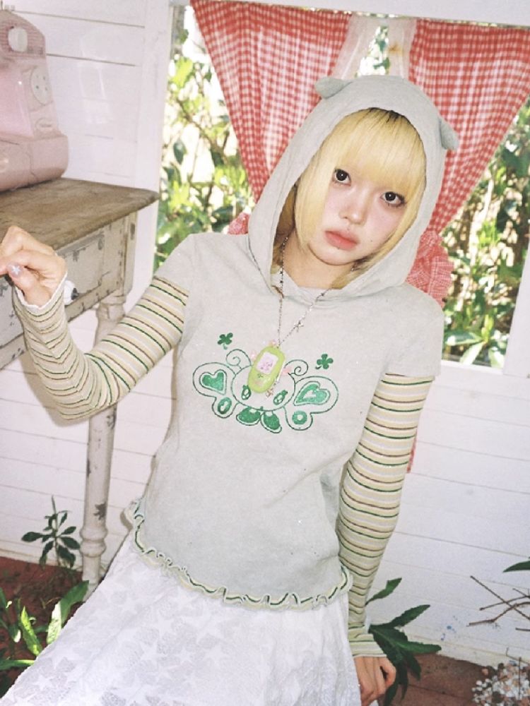 Long Sleeve Hooded Bottom Shirt【s0000012197】