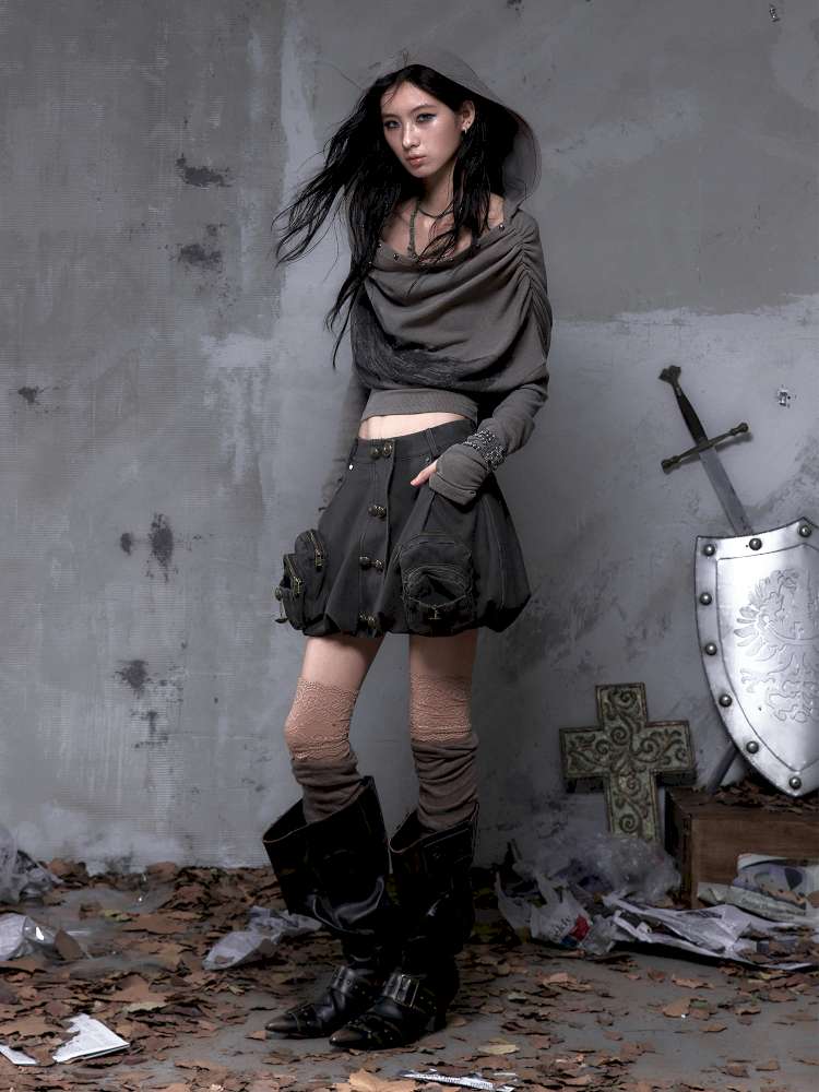 Workwear Flower Bud Skirt【s0000014463】