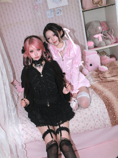 Cat Ear Faux Sweatshirt Jacket【s0000018532】