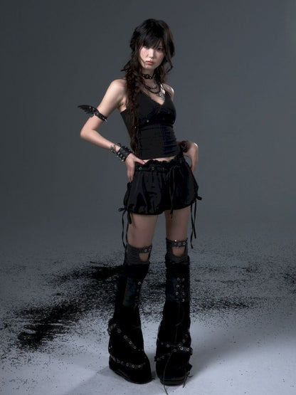 Bow Tie Rope Satin Pod Puffy Skirt【s0000012441】