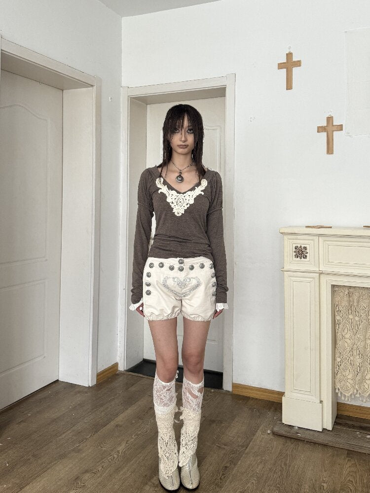 Napoleon Court Flower Bud Shorts【s0000017965】