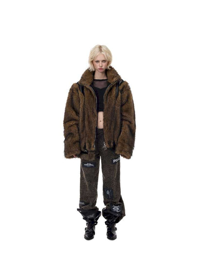 Electric Moon Stitching Fur Jacket【s0000015138】