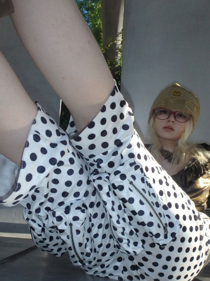 Polka dot wide-leg casual pants【s0000013180】