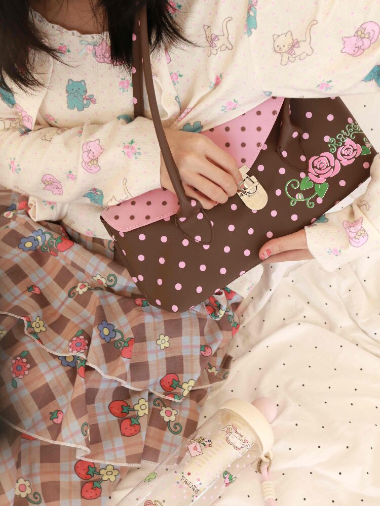 Polka Dot Frosted Jelly Tote Bag【s0000017505】