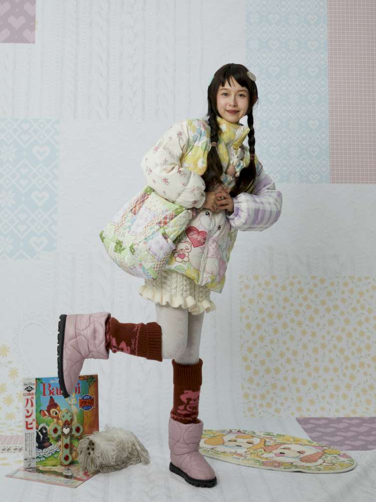 Quilted Blocked Printed Shoulder Bag【s0000015039】