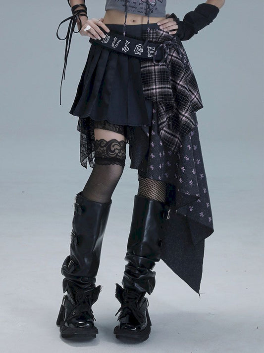 Irregular embroidery half-body skirt【s0000013484】