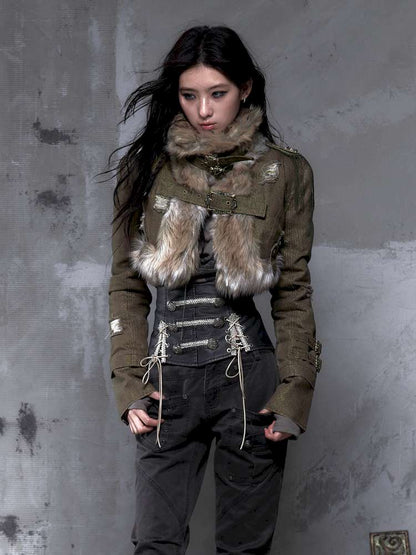 Double-breasted belted waist belt【s0000014464】