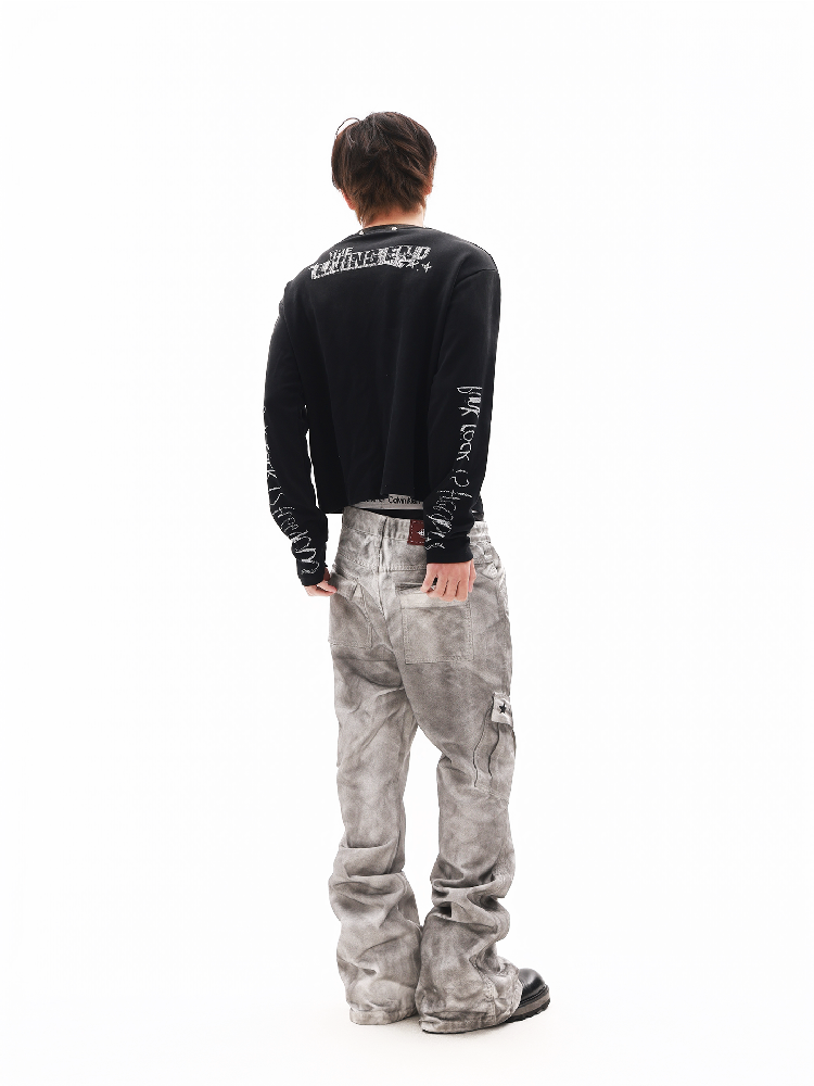 Rock Slogan Skull Sweatshirt【s0000018324】