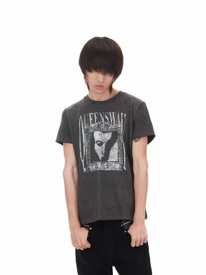 Diablo Punk Portrait Slogan Tee【s0000018221】
