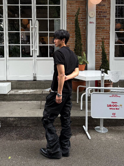 Snake Pattern Hand Waxed Jeans【s0000018300】
