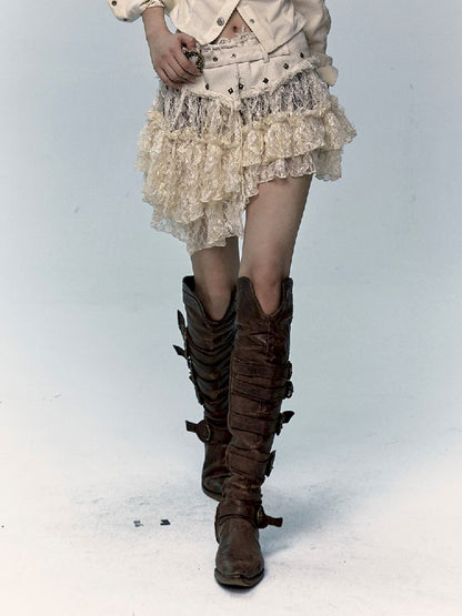 Lace Mesh Half Skirt【s0000011431】