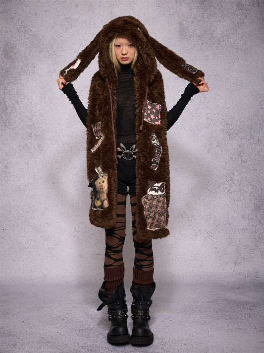 Lop Rabbit Doll Hat Scarf【s0000019135】